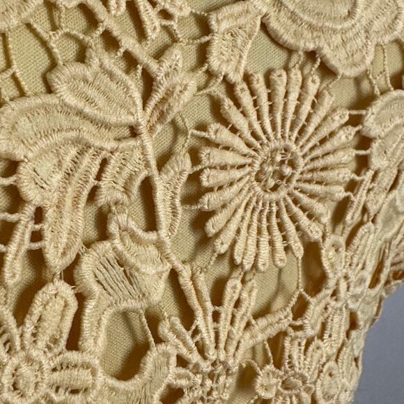 Lulu’s Woman’s Lace Halter Mini Dress - Butter Yellow Coquette Feminine - XS - Picture 7 of 9